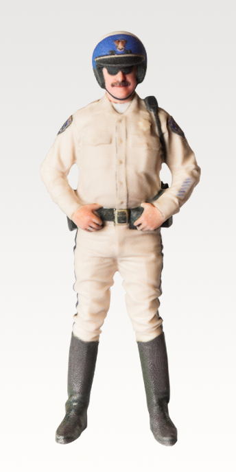 3D portraits of people in uniform